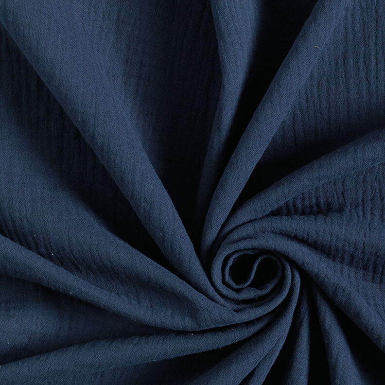 Mousseline/dubbel gehaakte stoffen – marineblauw,  image number 1