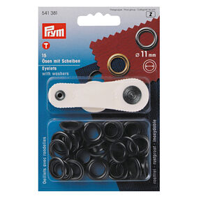 Ogen en ringen [Ø 11 mm] | Prym – zwartbruin, 