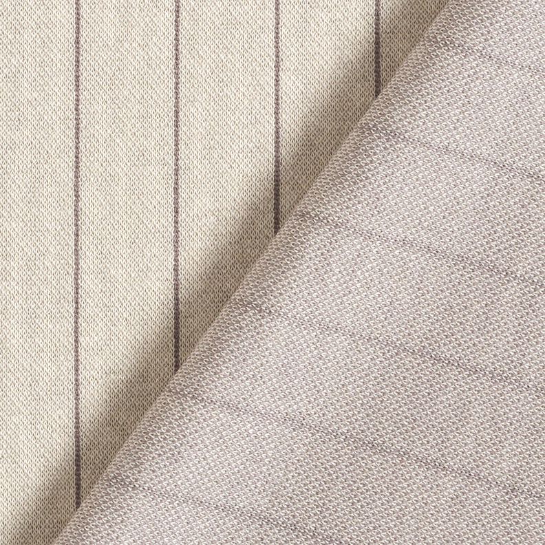 Gebreide jacquard krijtstrepen – beige/donkerbruin,  image number 4