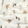 Katoenjersey Dieren in het bos Digitaal printen | Poppy Fabrics – ivoor/anemoon,  thumbnail number 2