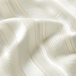 Chiffon Satijnen strepen met Glitter – wit, 