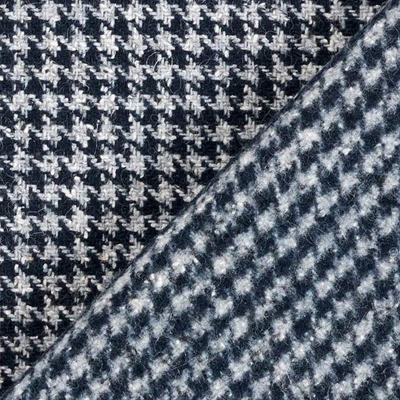 Mantelstof pepita geruit – marineblauw,  image number 4