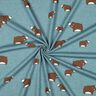 Katoenjersey Beren | Poppy Fabrics – blauwgrijs/kastanjebruin,  thumbnail number 3