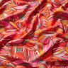 Strandkleding viscosestof pauwen en bloemen – oranje/roodbruin,  thumbnail number 2