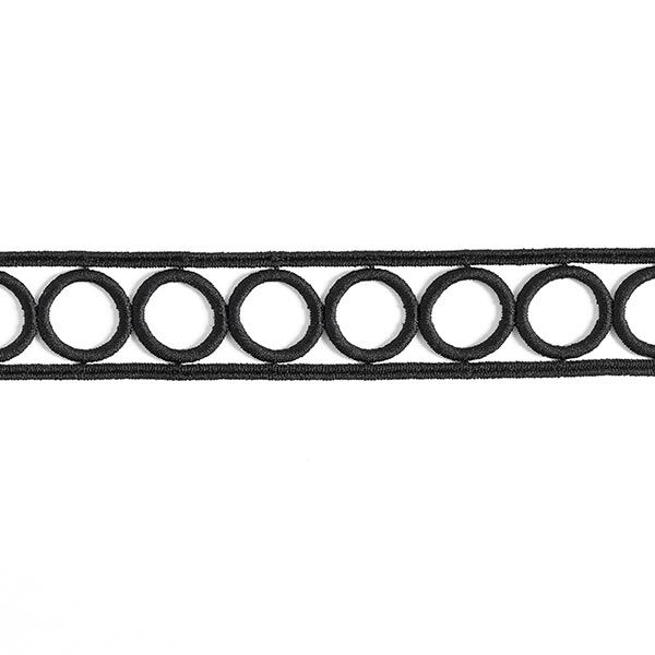 Kanten band Los borduursel [37 mm] – zwart,  image number 2