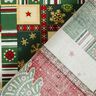 Katoenen stof popeline kleurrijke kerst – groen,  thumbnail number 4
