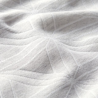 Decostof jacquard geometrische sterren – nevelgrijs, 