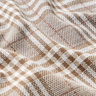 Breijacquard Schotse ruit glitter – beige/lichtbruin, 