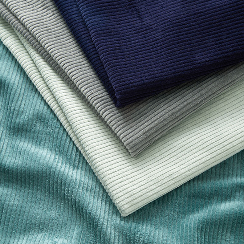 Brede rib voorgewassen Effen – duifblauw,  image number 7
