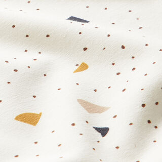 GOTS Katoenjersey Terrazzo | Tula – ecru/donkerbruin, 