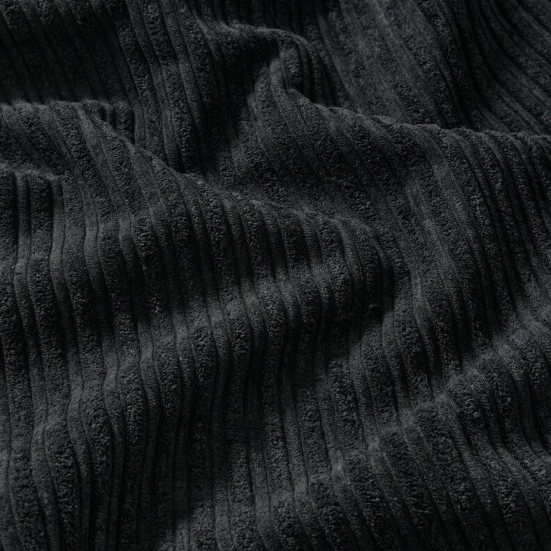 Corduroy met imitatiebont achterkant – zwart,  image number 5