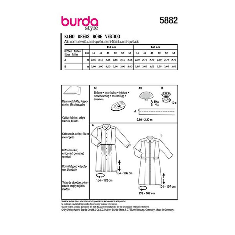 Plus-Size Jurk | Burda 5882 | 44-54,  image number 9