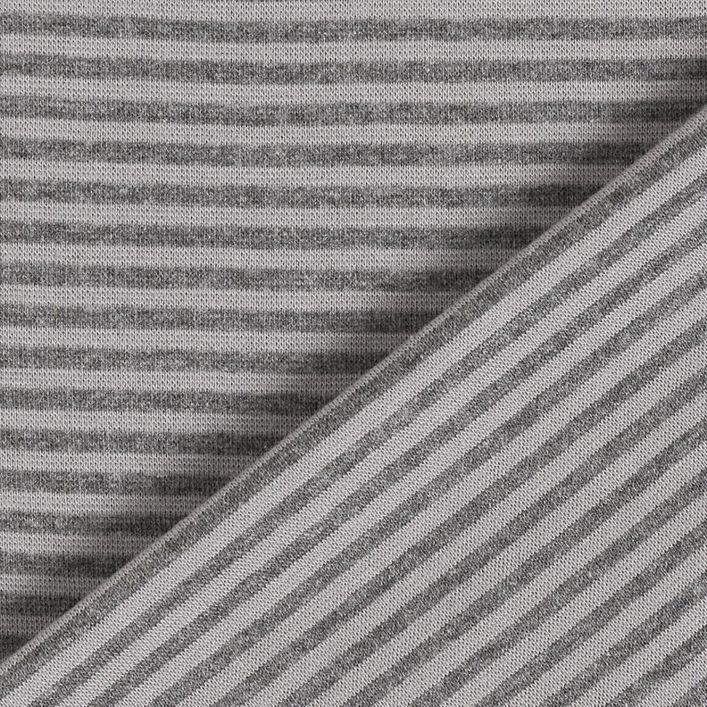 Boordstof Rondgebreide strepen – zilver/donkergrijs,  image number 4