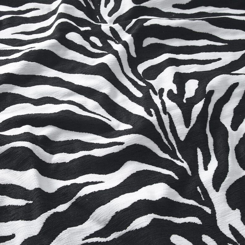 Bekledingsstof Jacquard Zebra – wit/zwart, image number 2