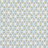 Katoenen stof Cretonne Geometrische vormen – wit/olijf,  thumbnail number 1