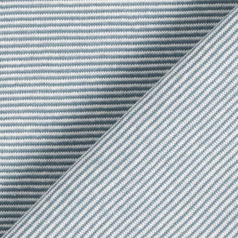 Boordstof rondgebreid smalle ringen – jeansblauw/ecru,  image number 3