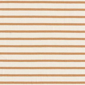 Katoenjersey smalle en brede strepen – creme/kaneel, 