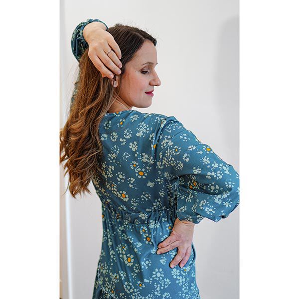 GOTS Katoenjersey Kamille | Tula – petroleum/pastelgroen, image number 8