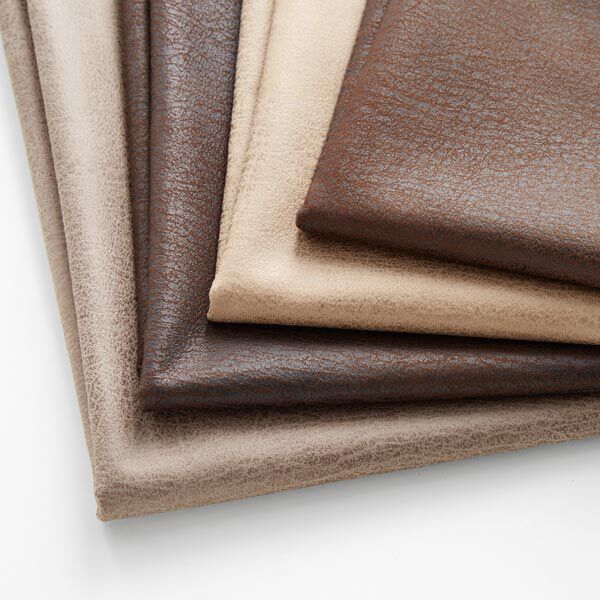 Bekledingsstof Imitatieleer Pamero – middelbruin,  image number 3