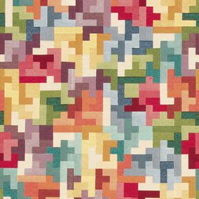 Decostof Gobelin Tetris – karmijnrood/groen, 