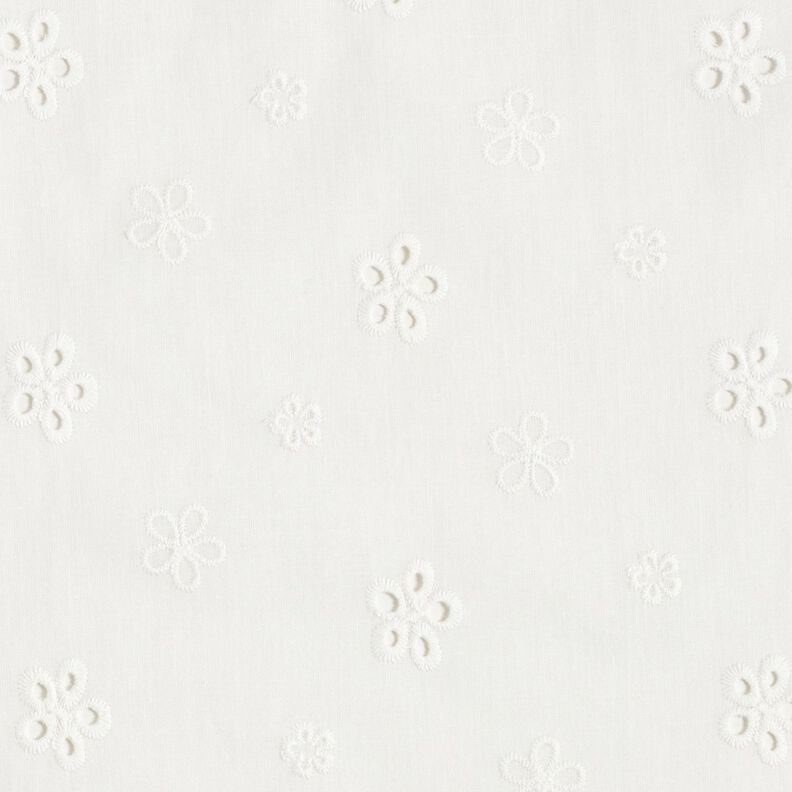 Los borduursel Bloemen met gekartelde randen – wit,  image number 1