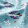 Katoenjersey Vogeltjes – duifblauw,  thumbnail number 2