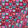 Katoenpopeline Diamanten harten | Poppy Fabrics – roodbruin,  thumbnail number 4