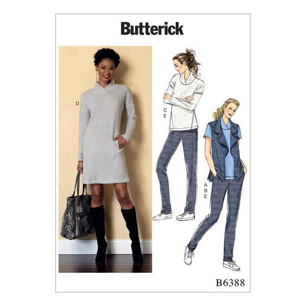 Top|jurk|vest|broek, Butterick 6388|30 - 40,  image number 1