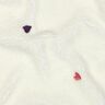 Teddy pluche geborduurde harten | Poppy Fabrics – ivoor/roos,  thumbnail number 2