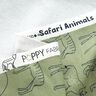 French Terry sommersweat gezeichnete Safari-Tiere – licht kaki,  thumbnail number 3
