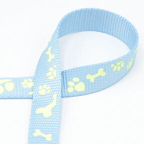Reflecterende geweven tape Hondenriem [20 mm] – lichtblauw, 