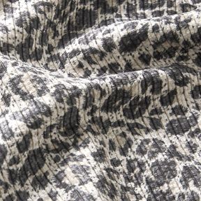 Rib Luipaardprint – zand/zwartbruin, 