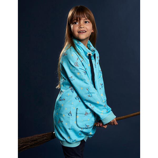 Sweatshirt geruwd Heksenbezem | PETIT CITRON – turkoois/lichtbruin, image number 6