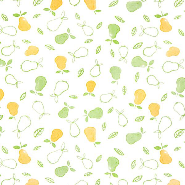 GOTS Katoenjersey Aquarel peren | Tula – wit, image number 1