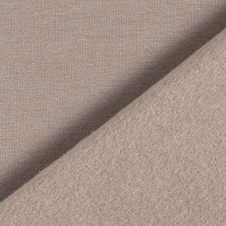 Licht katoenen sweatstof effen – donkertaupe,  image number 5