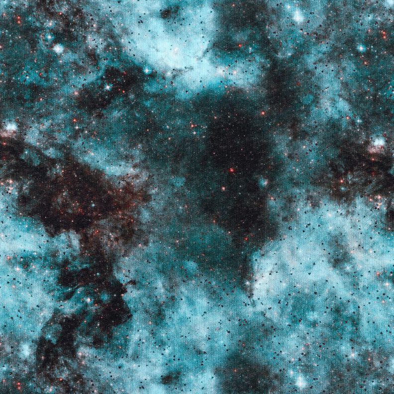 Sweatshirt geruwd Universum Digitaal printen – ijsblauw/zwart,  image number 1