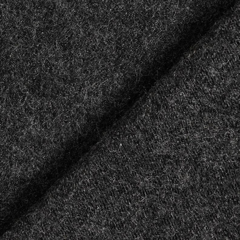 Lichtgewicht gebreide stof van een viscose- en wolmix – anthraciet,  image number 3