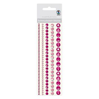 Edelsteensticker randen rond  – pink, 