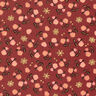 Katoenen stof Popeline Klassieke rozen – donkerrood/goud,  thumbnail number 1