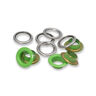 Oogjes met sluitringen [20 stuks | Ø 11 mm] | Prym – lichtgroen/zilver metallic,  thumbnail number 2