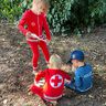 French Terry Panel Spoedarts zijn | Stoff&Liebe – rood/zilvergrijs,  thumbnail number 7