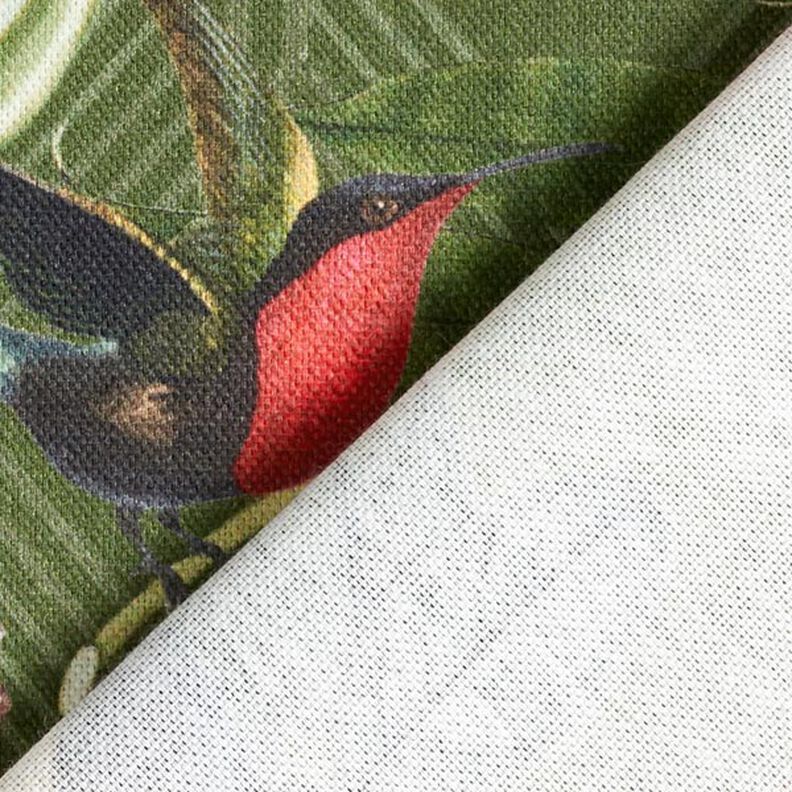 Decostof half panama Exotisch – donkergroen,  image number 5