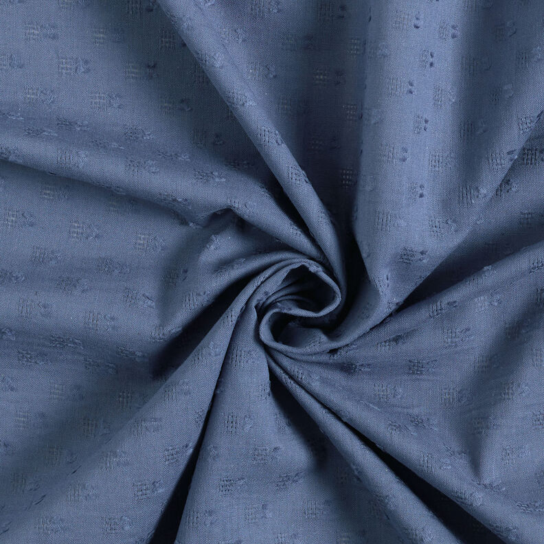 Katoenen ajour dobby – jeansblauw,  image number 4