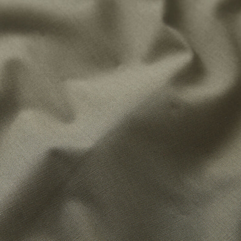 Popeline stretch Effen – kaki,  image number 2