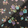 Crêpe chiffon Dobby & bloemen – zwart/lichtblauw,  thumbnail number 4