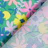 Gecoate katoen Pastelbloemen | Poppy Fabrics – grasgroen/roze,  thumbnail number 5