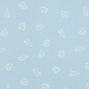 Wafel jersey Babyolifanten – zilverblauw, 