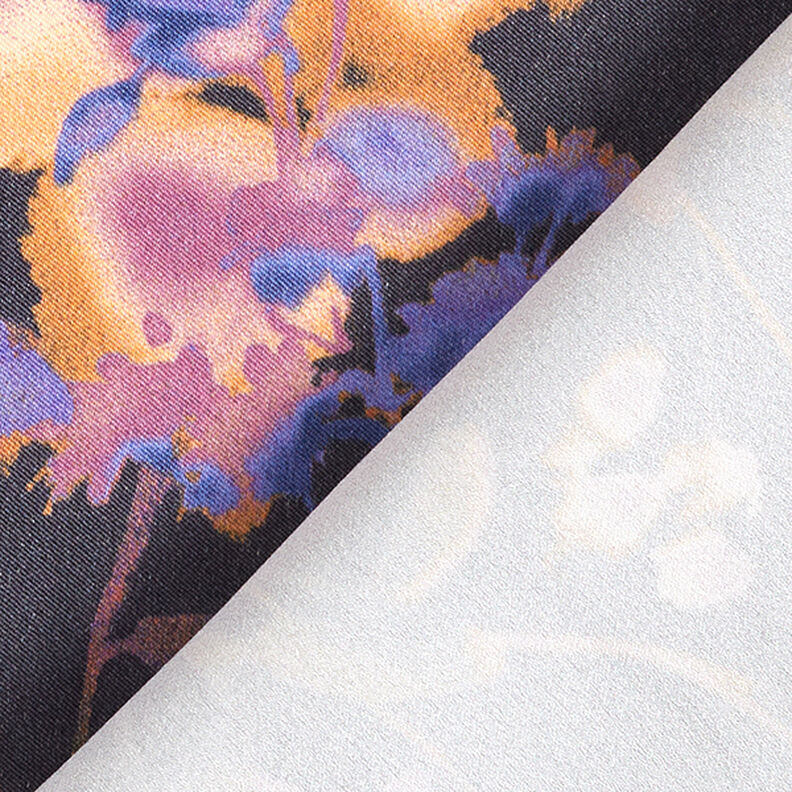 Viscosemix aquarel bloemen – nachtblauw, image number 4