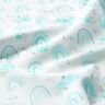 Katoenpopeline Rozen en regenbogen &ndash; wit/licht turkoois,  thumbnail number 2