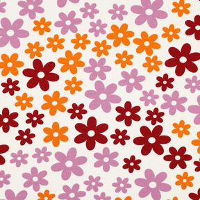 Knuffelsweat bonte bloemen | Poppy Fabrics – ecru, 